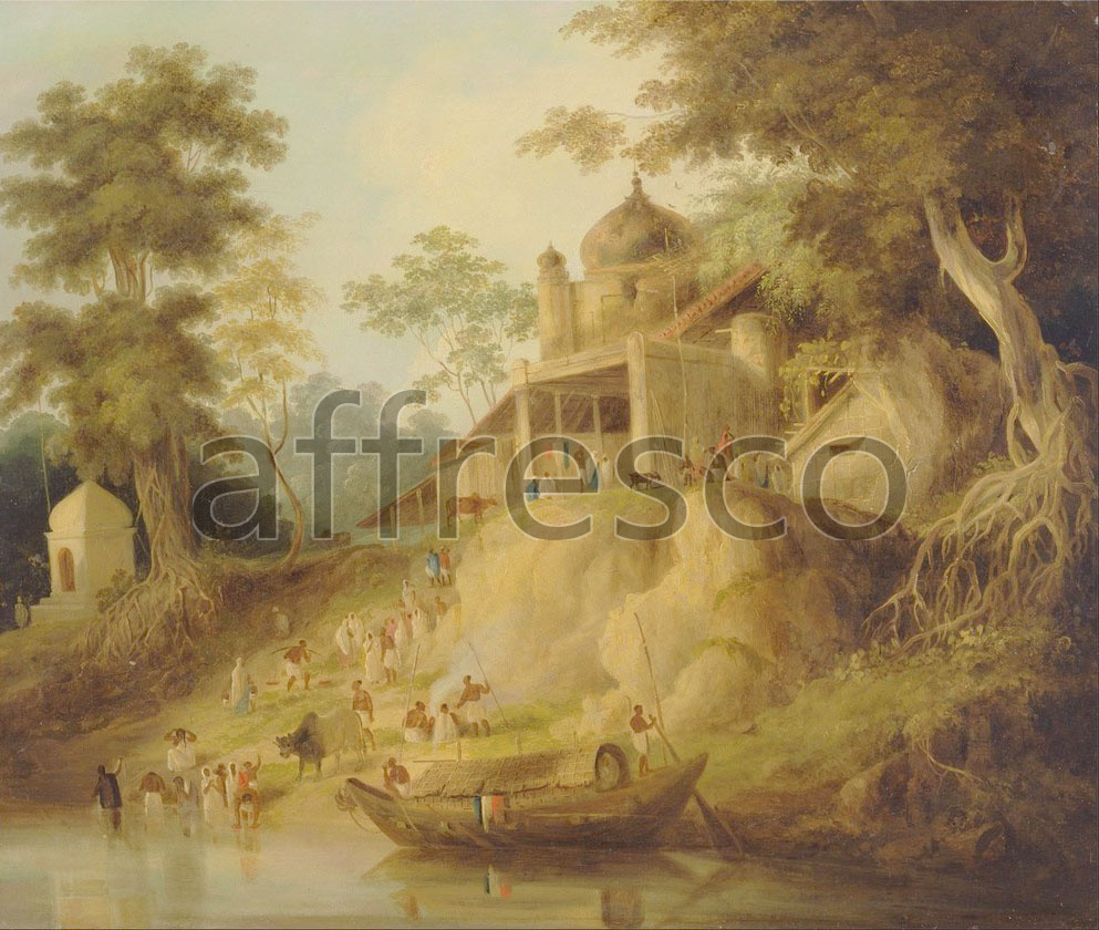 Classic landscapes | William Daniell The Banks of the Ganges | Affresco Factory
