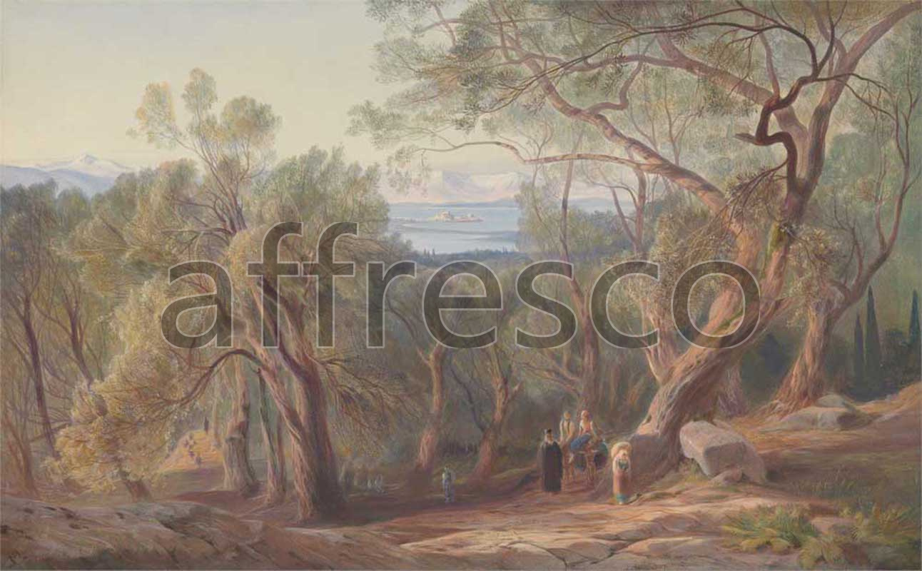 Classic landscapes | Edward Lear Corfu from Santa Decca | Affresco Factory