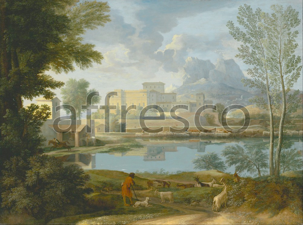 Classic landscapes | Nicolas Poussin Landscape with a Calm | Affresco Factory