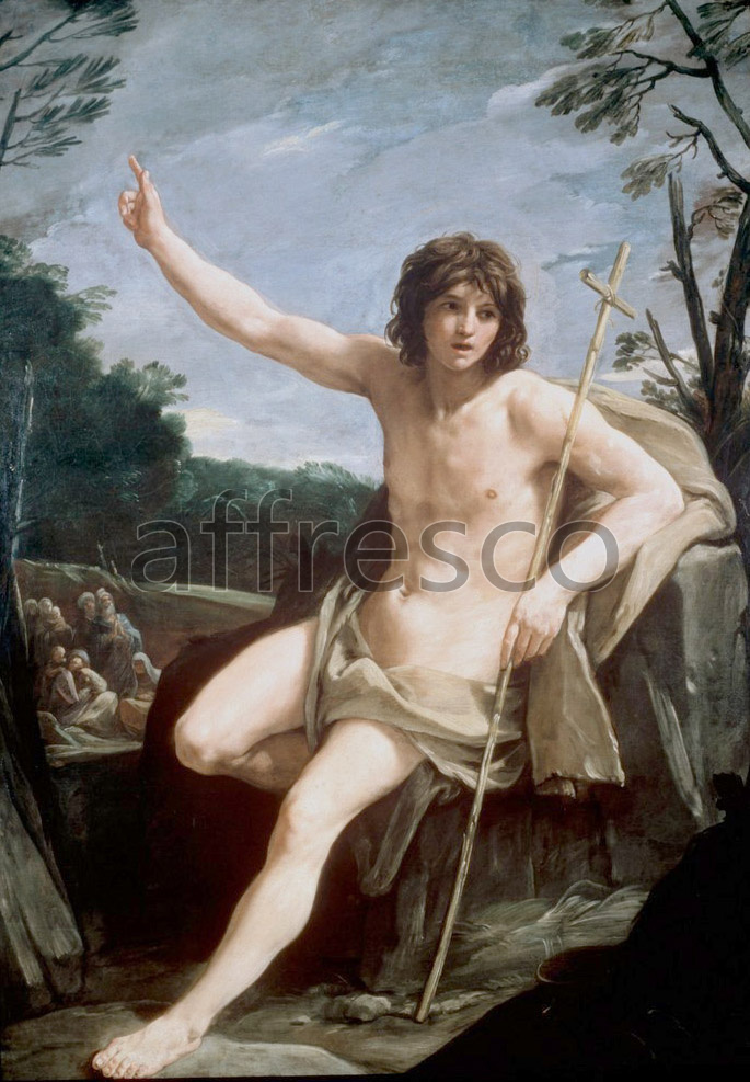 Biblical themes | Reni Guido St John the Baptist in the Wilderness | Affresco Factory