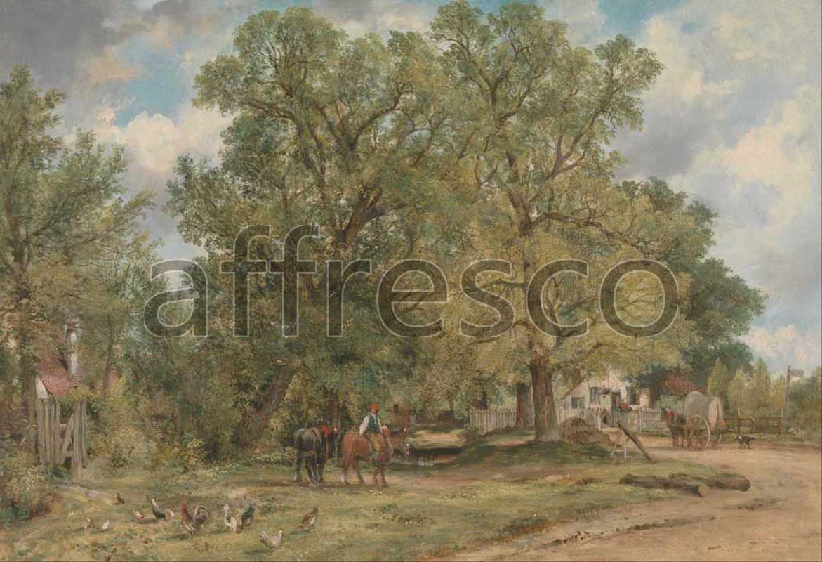 Classic landscapes | Frederick W. Watts Landscape with Cottages | Affresco Factory