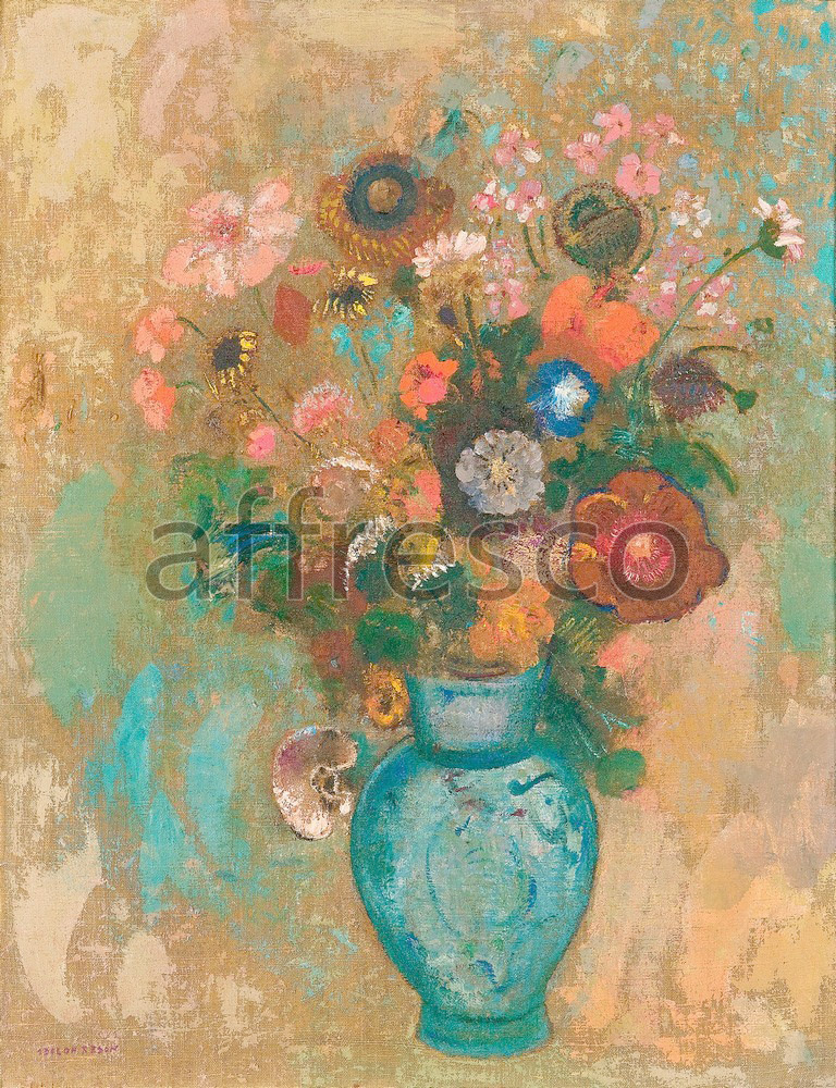 Impressionists & Post-Impressionists | Odilon Redon Fleurs dans un Vase bleu | Affresco Factory