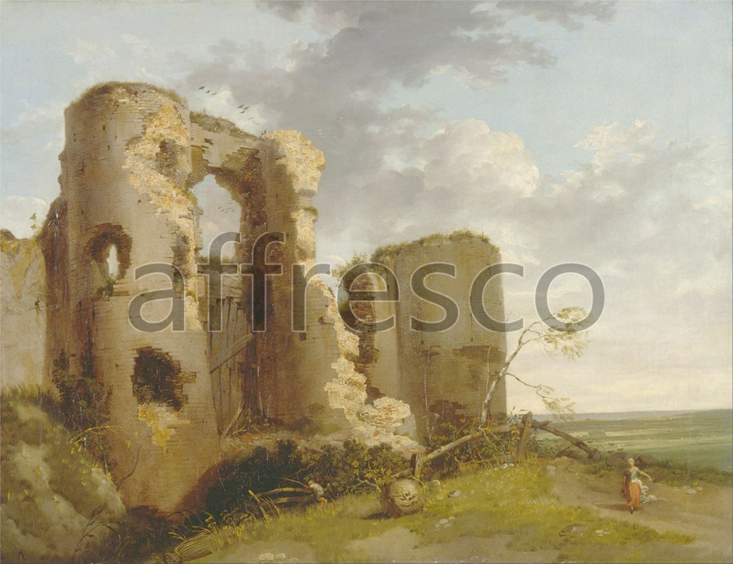 Classic landscapes | John Hamilton Mortimer West Gate of Pevensey Castle Sussex | Affresco Factory