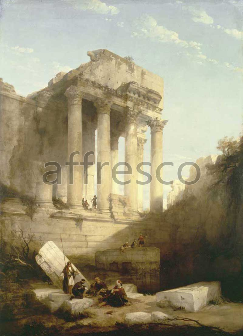 Classic landscapes | David Roberts Baalbec Ruins of the Temple of Bacchus | Affresco Factory