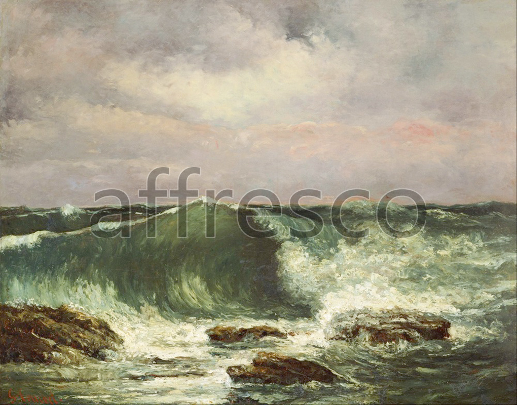 Marine art | Gustave Courbet Waves | Affresco Factory