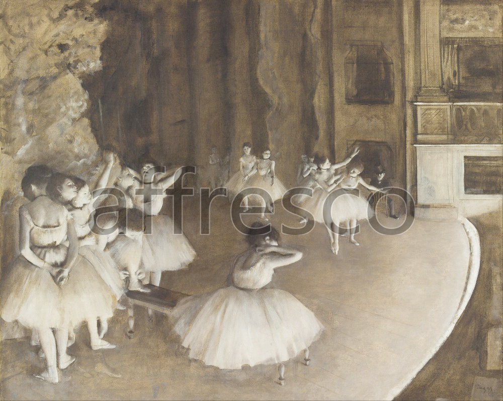 Impressionists & Post-Impressionists | Edgar Degas Ballet Rehearsal on Stage | Affresco Factory