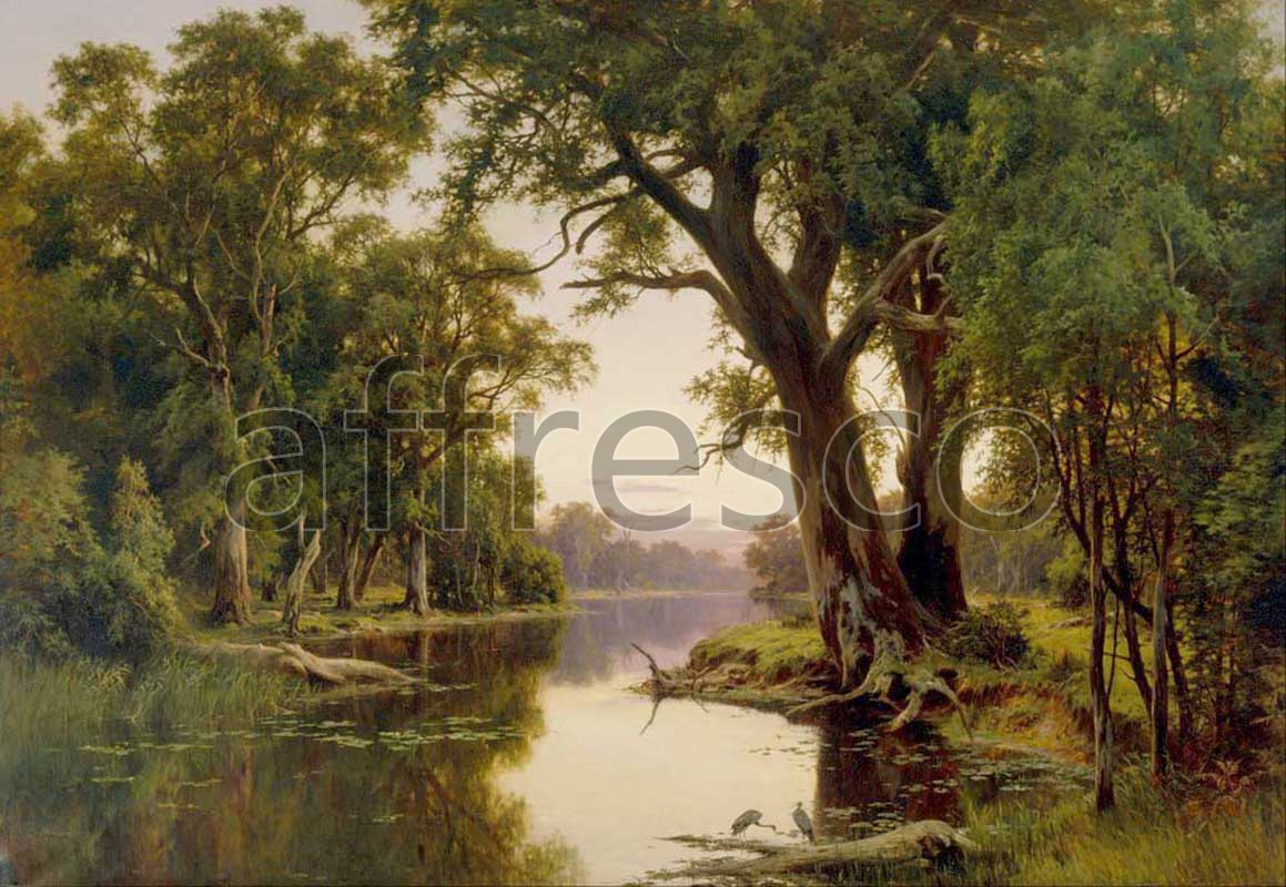 Classic landscapes | H J. Johnstone A billabong of the Goulburn Victoria | Affresco Factory