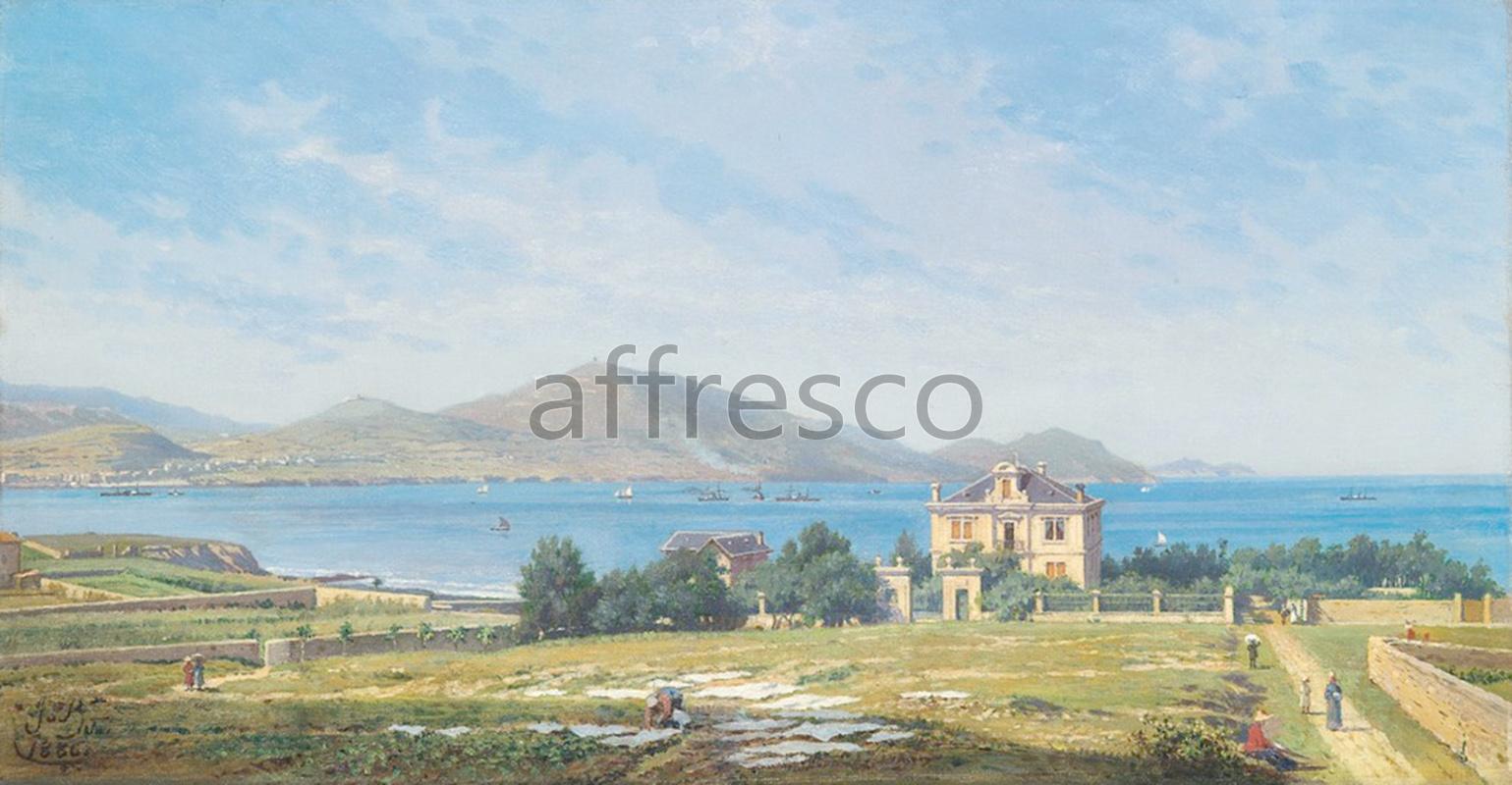 Classic landscapes | Juan de Barroeta View of El Abra Bilbao from Algorta | Affresco Factory