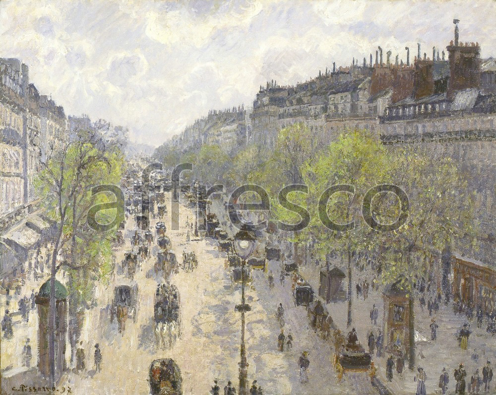 Impressionists & Post-Impressionists | Camille Pissarro Boulevard Montmartre Spring | Affresco Factory