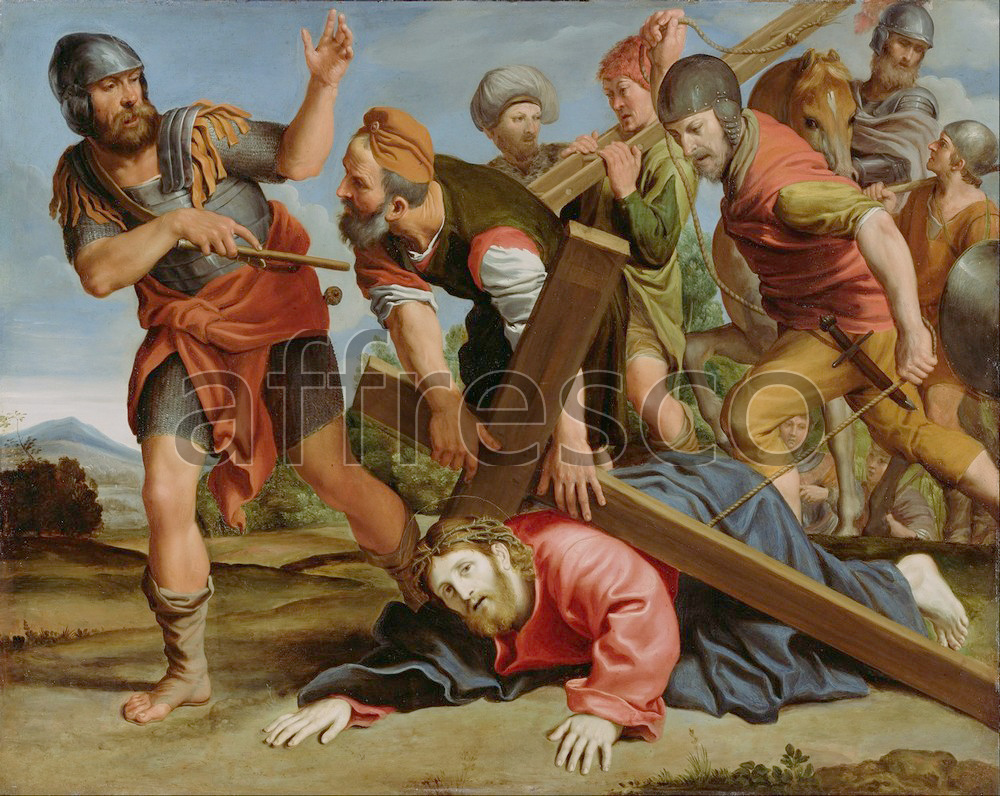 Biblical themes | Domenichino Domenico Zampieri The Way to Calvary | Affresco Factory