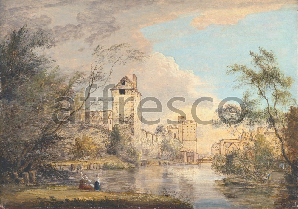 Classic landscapes | Paul Sandby An Unfinished View of the West Gate Canterbury | Affresco Factory