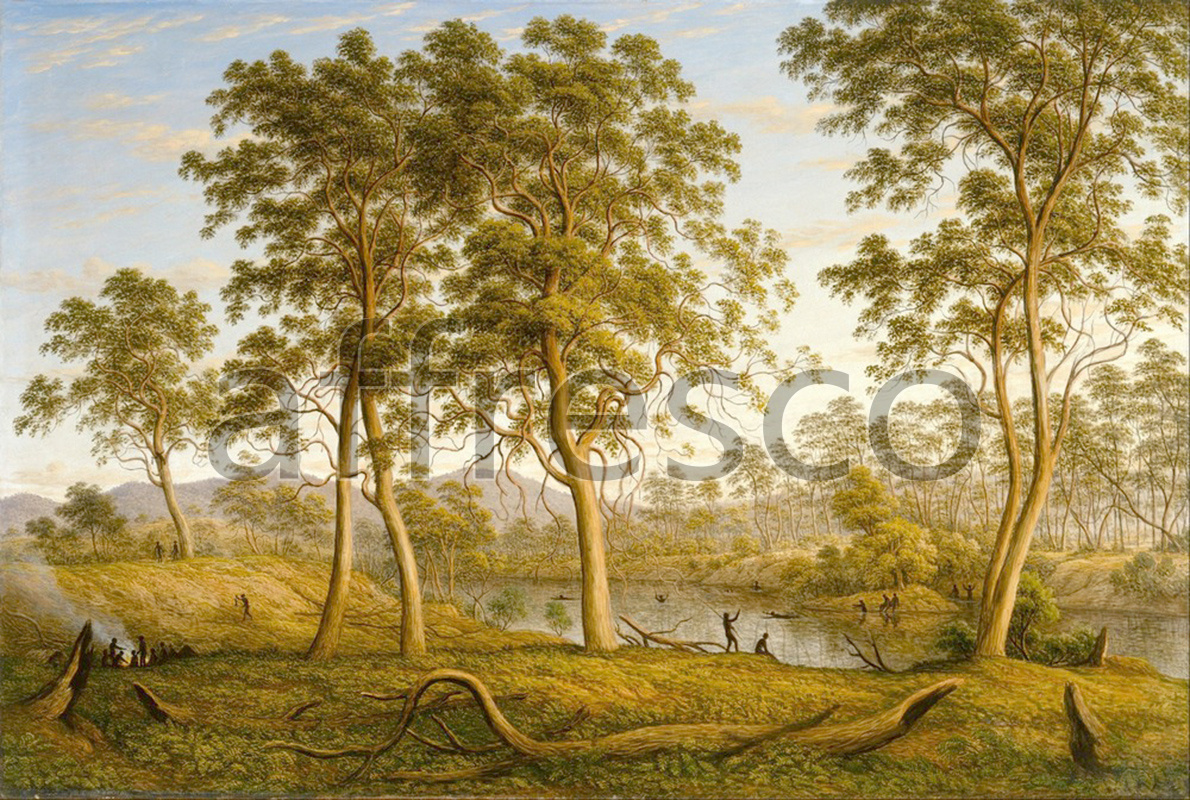 Classic landscapes | John Glover Natives on the Ouse River Van Diemens Land | Affresco Factory