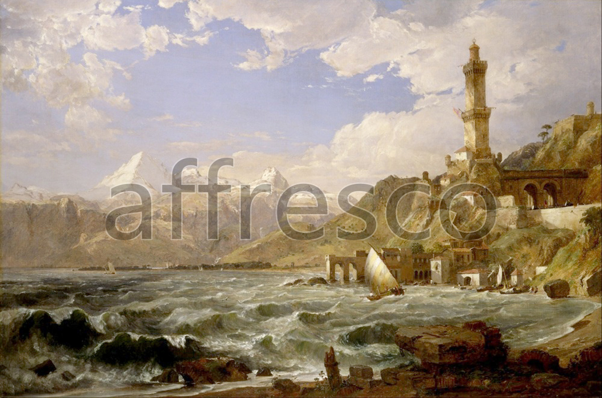 Classic landscapes | Jasper Francis Cropsey The Coast of Genoa | Affresco Factory