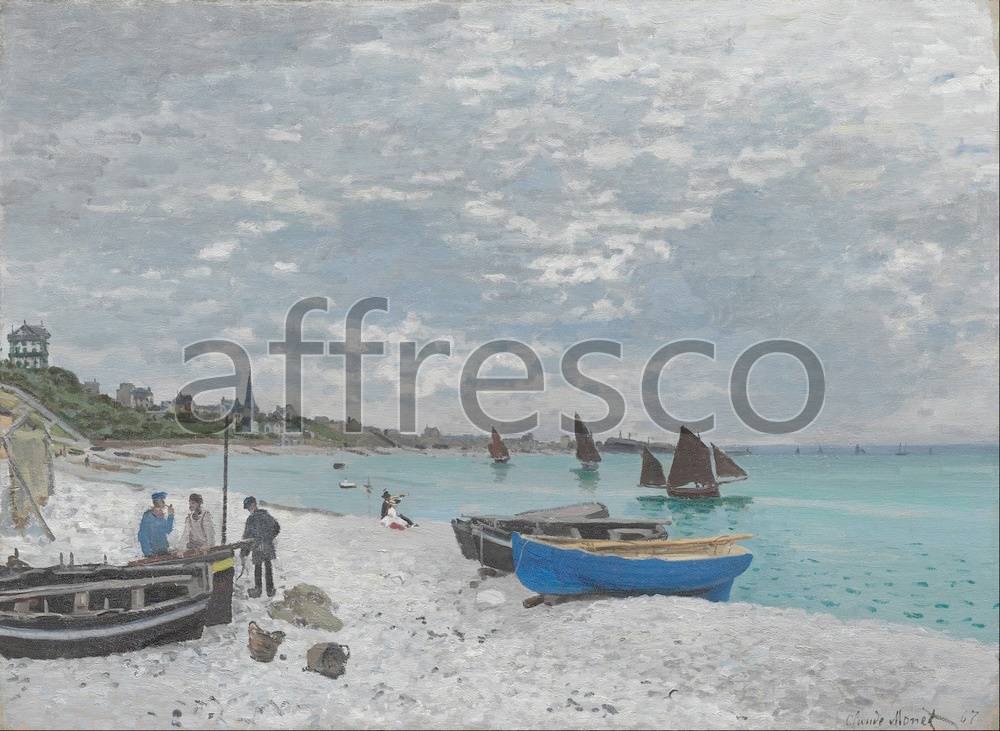 Impressionists & Post-Impressionists | Claude Monet The Beach at Sainte Adresse | Affresco Factory