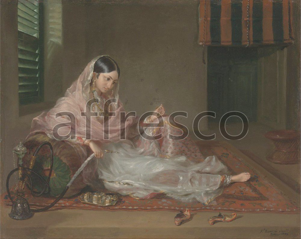 Scenic themes | Francesco Renaldi Muslim Lady Reclining | Affresco Factory