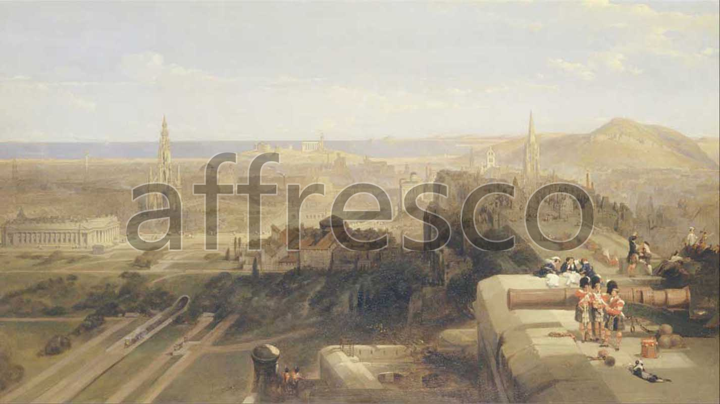 Classic landscapes | David Roberts Edinburgh from the Castle | Affresco Factory