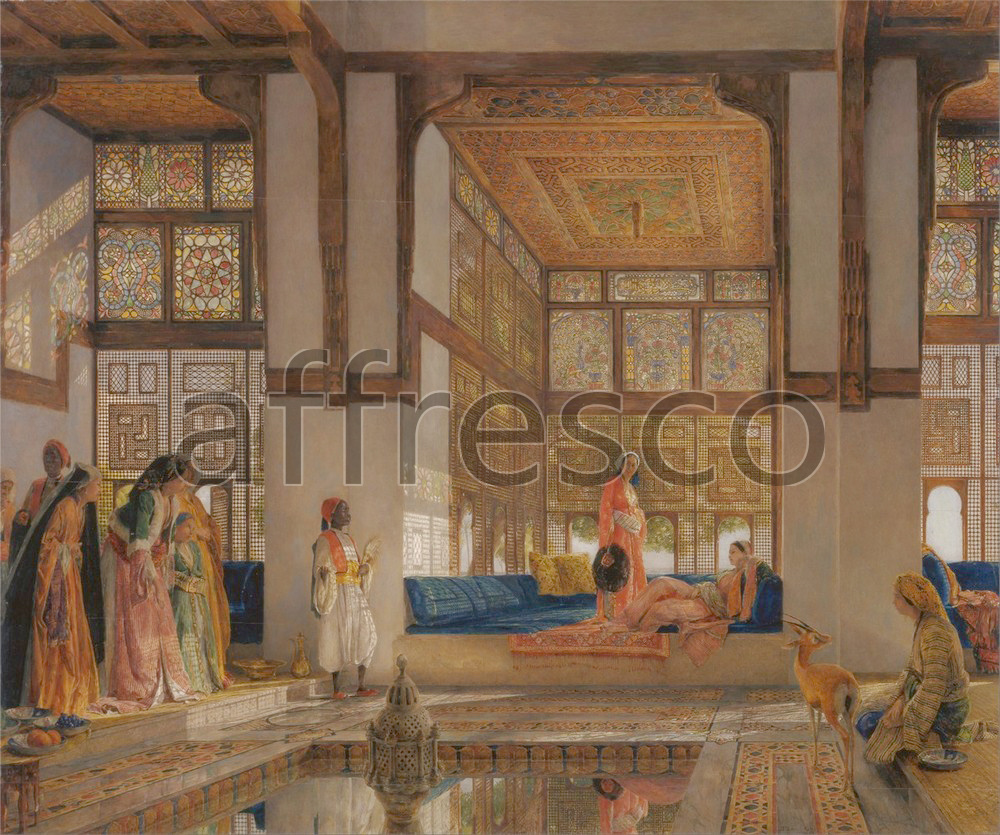 Scenic themes | John Frederick Lewis A Lady Receiving Visitors | Affresco Factory