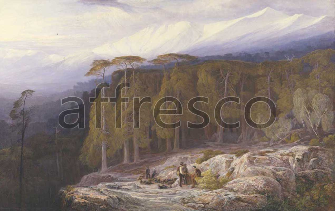 Classic landscapes | Edward Lear The Forest of Valdoniello Corsica | Affresco Factory