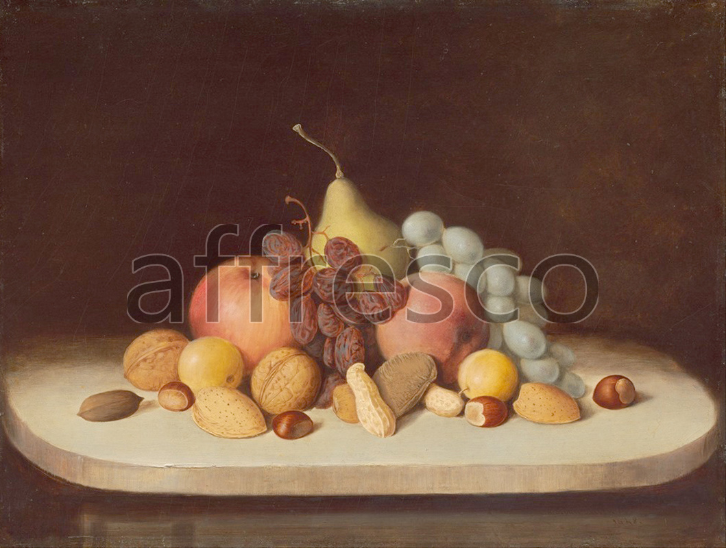 Still life | Robert Seldon Duncanson Still Life with Fruit and Nuts | Affresco Factory