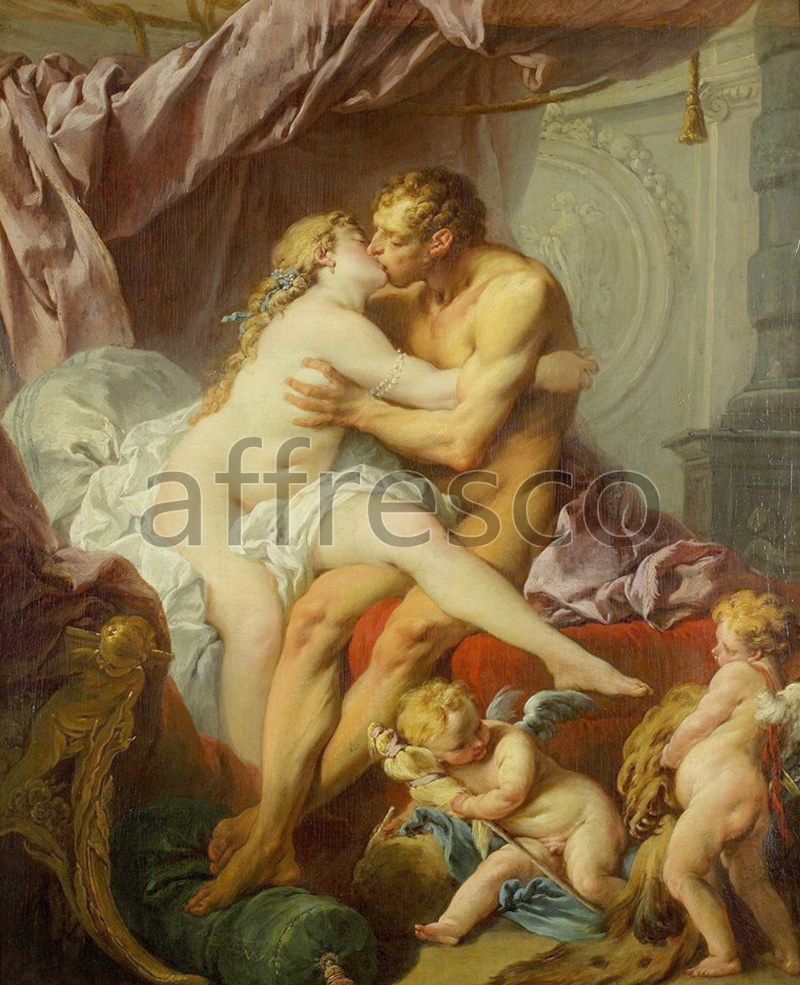 Classical antiquity themes | Francois Boucher Hercules and Omphale | Affresco Factory