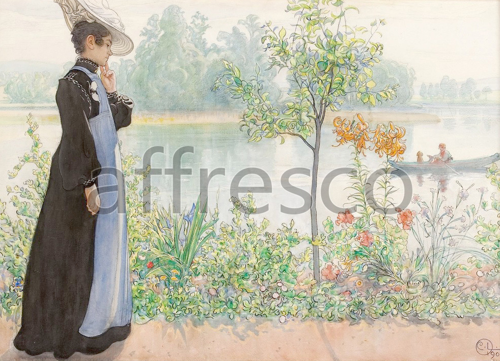 Scenic themes | Carl Larsson Karin by the shore | Affresco Factory
