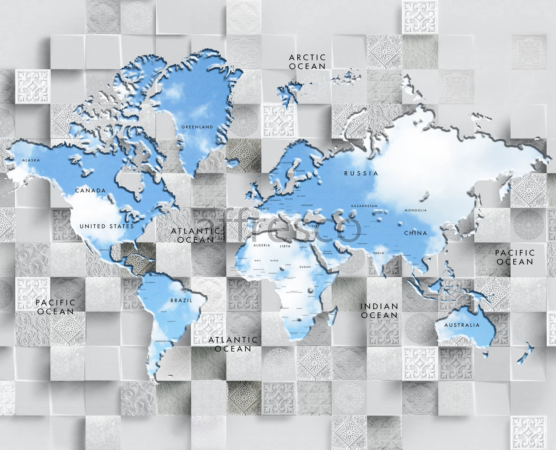 ID135924 | Maps | Карта мира | Affresco Factory