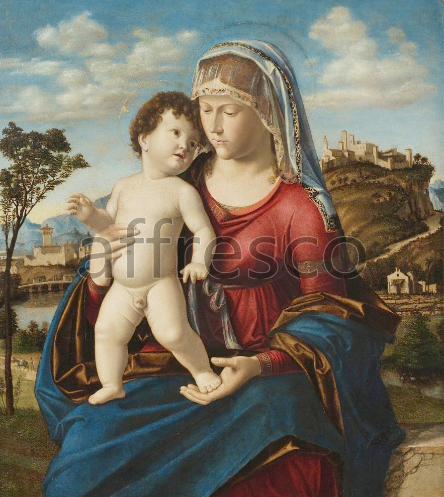 Biblical themes | Cima da Conegliano Madonna and Child in a Landscape | Affresco Factory