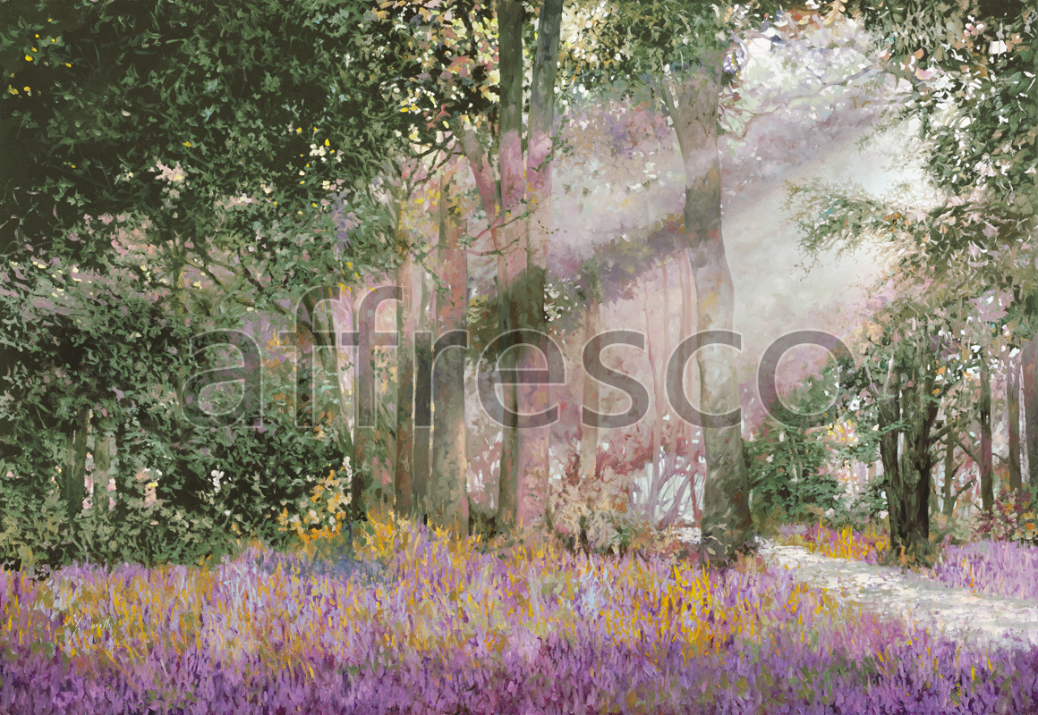 6846 | Picturesque scenery | floral meadow in a forest | Affresco Factory