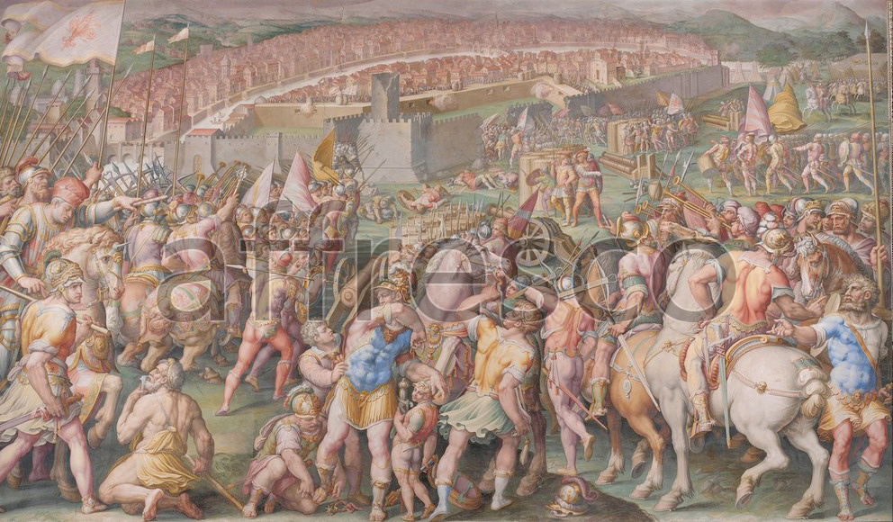 Scenic themes | Giorgio Vasari The storming of the fortress of Stampace in Pisa | Affresco Factory