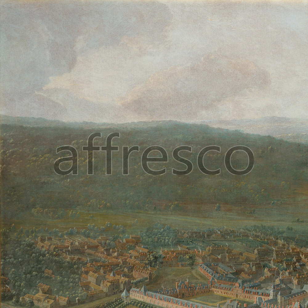 Classic landscapes | Pierre Denis Martin View of the Chateau de Fontainebleau | Affresco Factory
