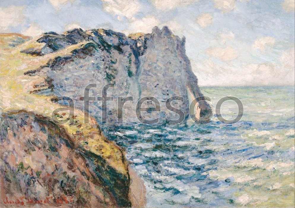 Impressionists & Post-Impressionists | Claude Monet The Cliff of Aval Etretat | Affresco Factory