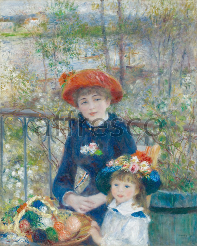 Impressionists & Post-Impressionists | Pierre Auguste Renoir Two Sisters On the Terrace | Affresco Factory