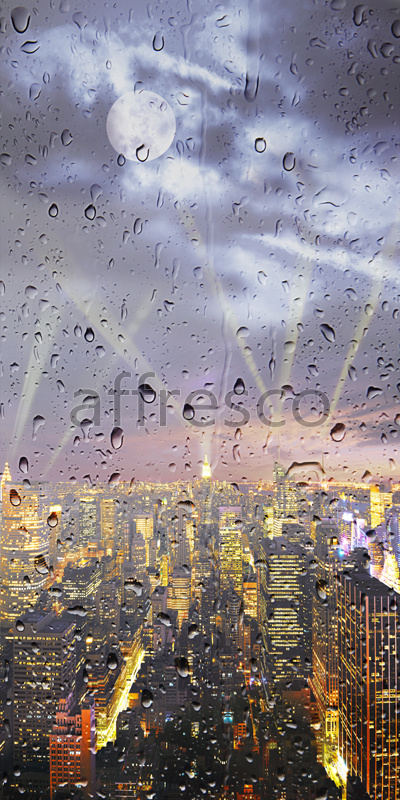 6346 | The best landscapes | Rainy city by night | Affresco Factory