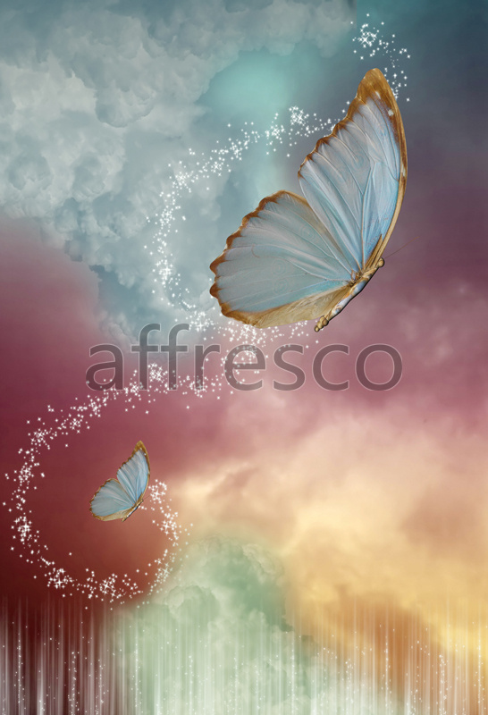 ID13022 | Flowers | fantasy butterflies | Affresco Factory