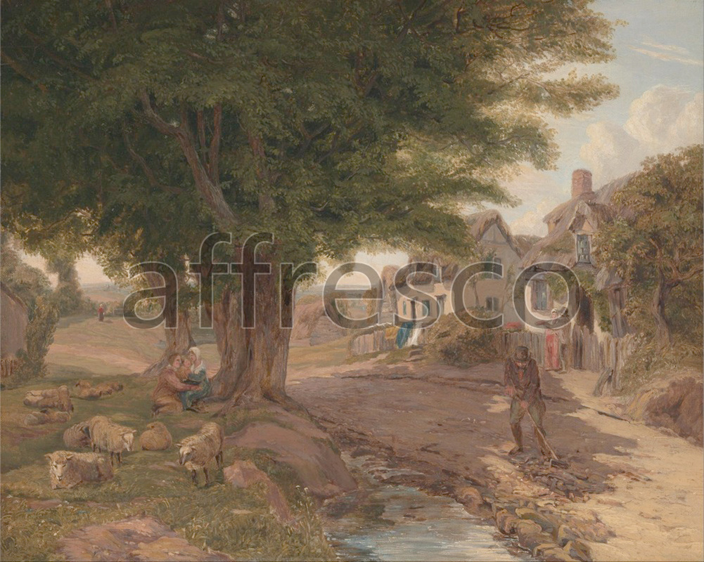 Classic landscapes | Jessica Landseer Village Scene possibly Colickey Green Essex | Affresco Factory