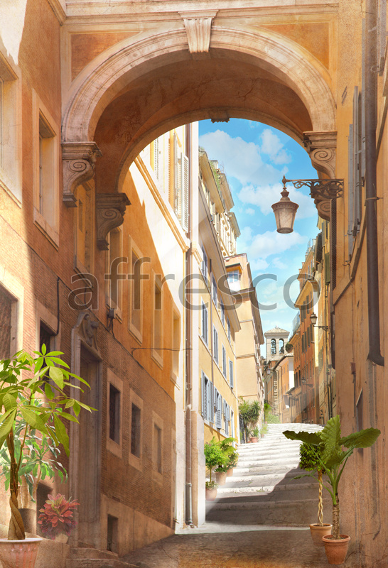 4954 | The best landscapes | Street in an arch | Affresco Factory