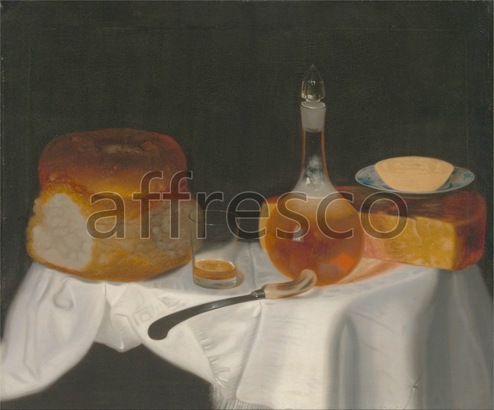 Still life | George Smith Still Life of Bread Butter and Cheese | Affresco Factory