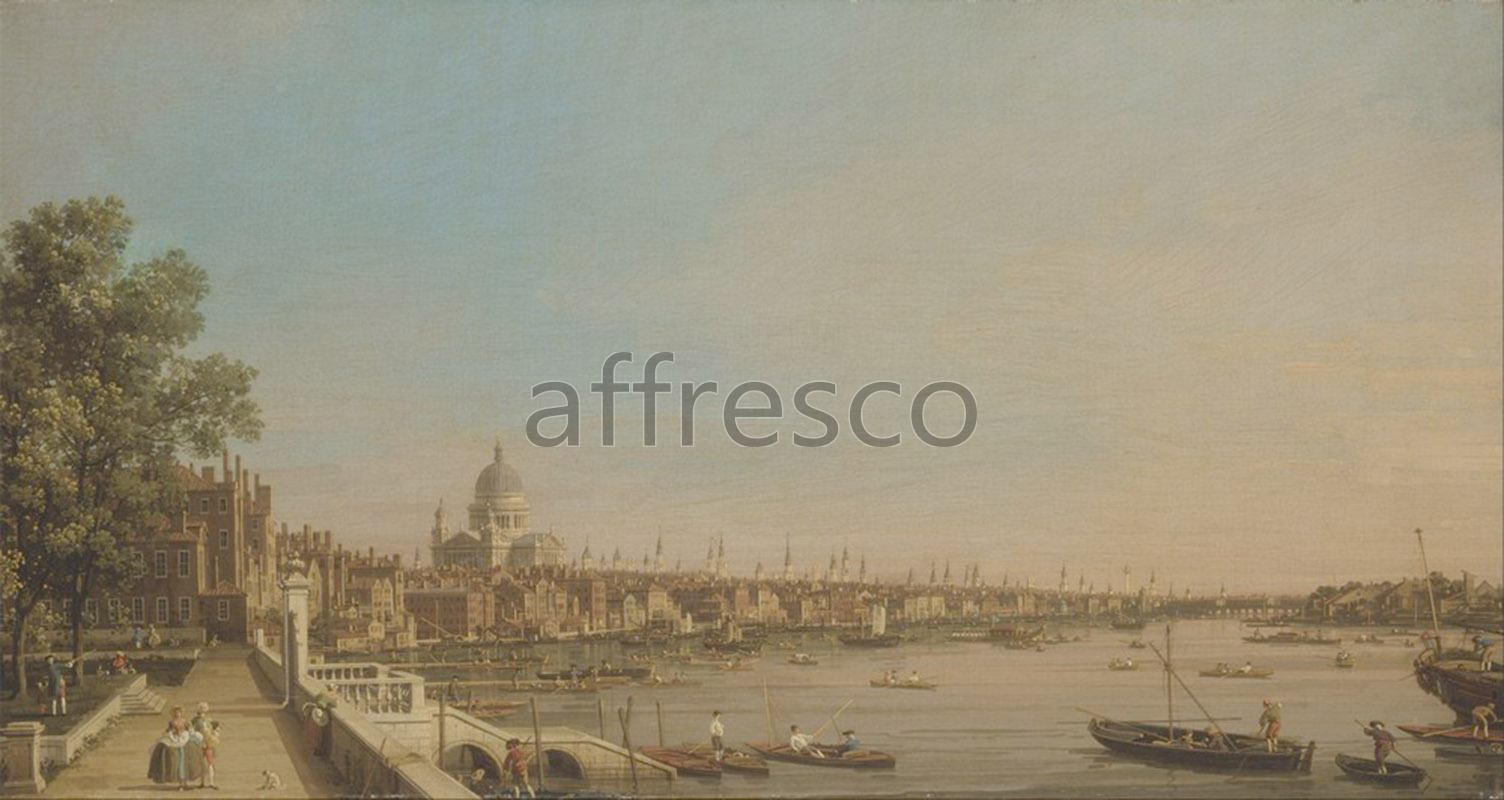 Classic landscapes | Canaletto The Thames from the Terrace of Somerset House Looking toward St Pauls | Affresco Factory