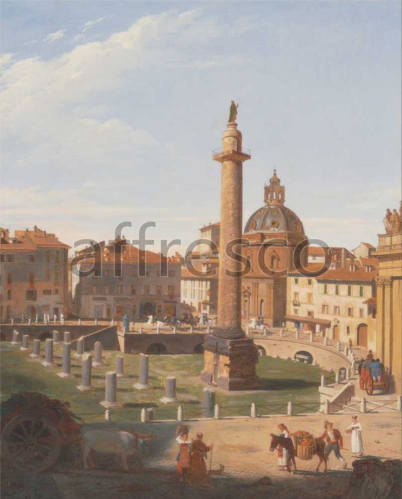 Classic landscapes | Charles Lock Eastlake A View of Trajans Forum Rome | Affresco Factory