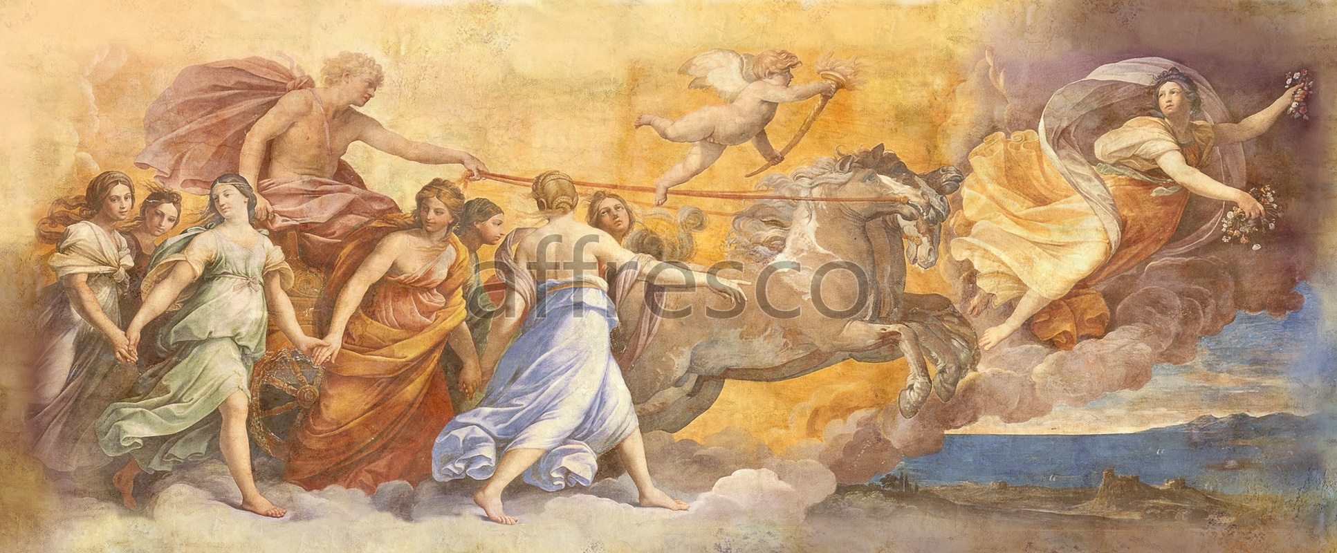 3179 | Classic Scenes | theme with chariot | Affresco Factory