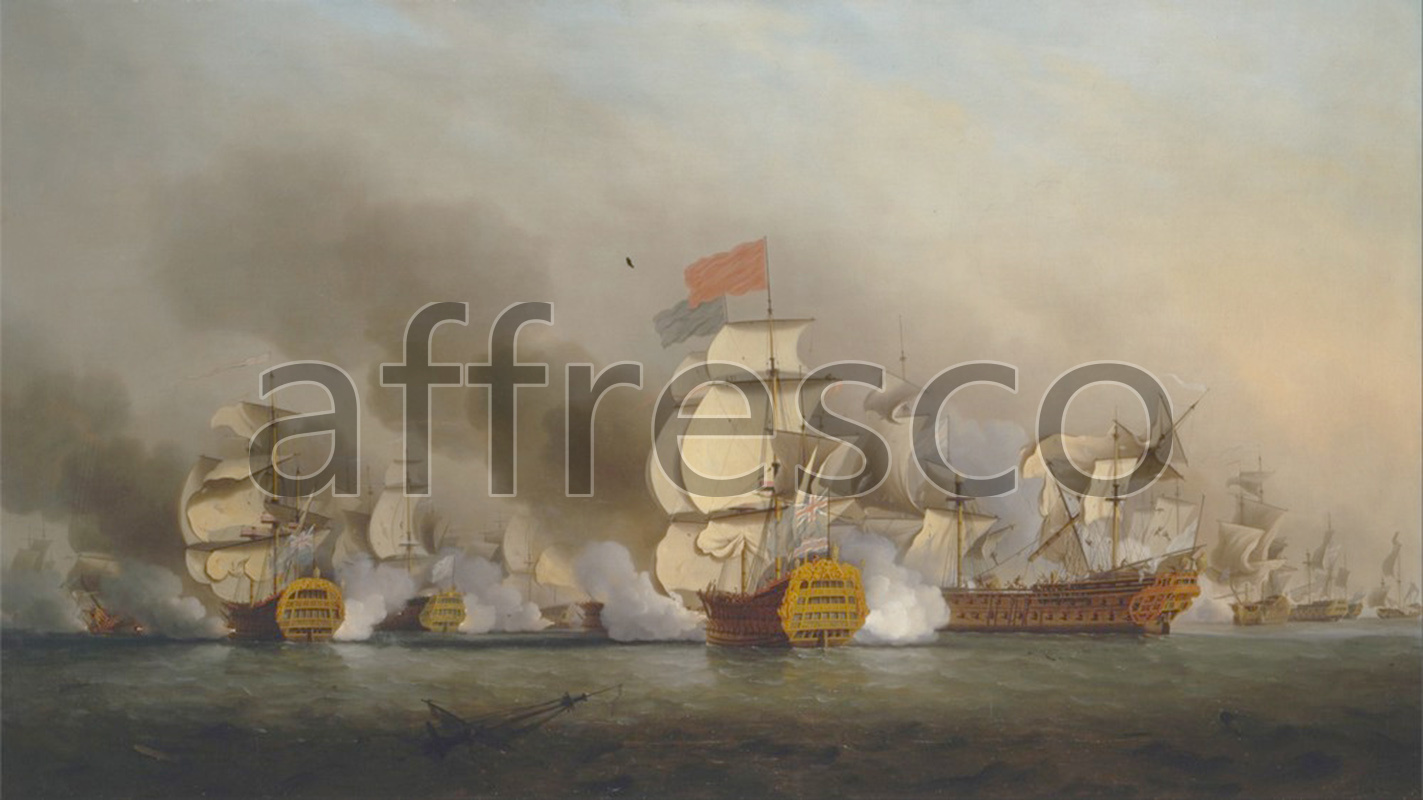 Marine art | Samuel Scott Vice Admiral Sir George Ansons Victory off Cape Finisterre | Affresco Factory