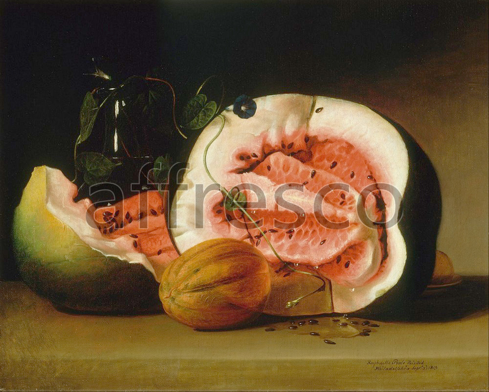 Still life | Raphaelle Peale Melons and Morning Glories | Affresco Factory