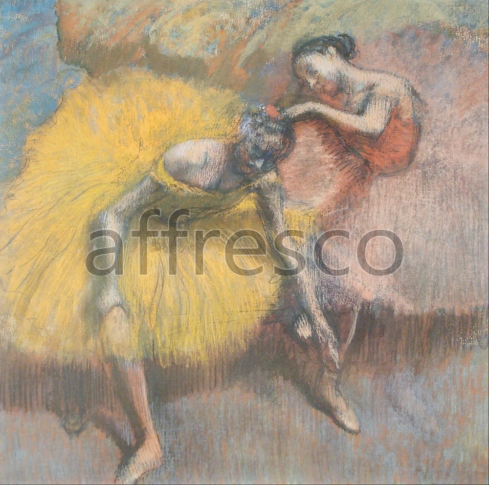 Impressionists & Post-Impressionists | Edgar Degas Deux danseuses jaunes et roses | Affresco Factory