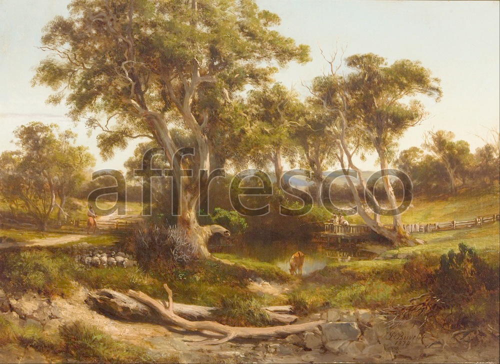 Classic landscapes | Louis Buvelot Sheep wash in the western district | Affresco Factory