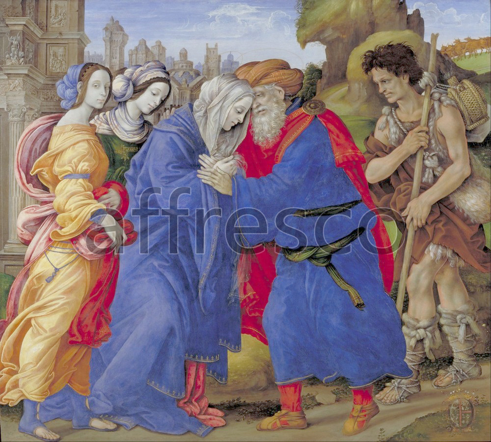 Biblical themes | Filippino Lippi The Meeting of Joachim and Anne outside the Golden Gate of Jerusalem | Affresco Factory