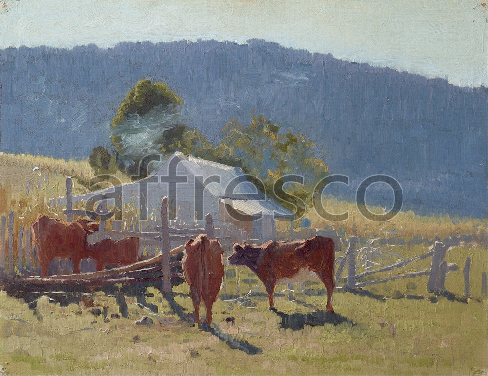 Impressionists & Post-Impressionists | Elioth Gruner Milking time Araluen Valley | Affresco Factory