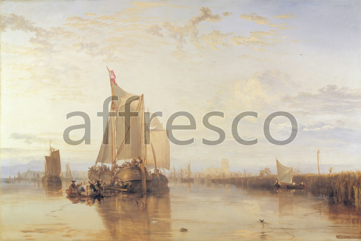 Classic landscapes | Joseph Mallord William Turner Dort or Dordrecht The Dort Packet Boat from Rotterdam Becalmed | Affresco Factory