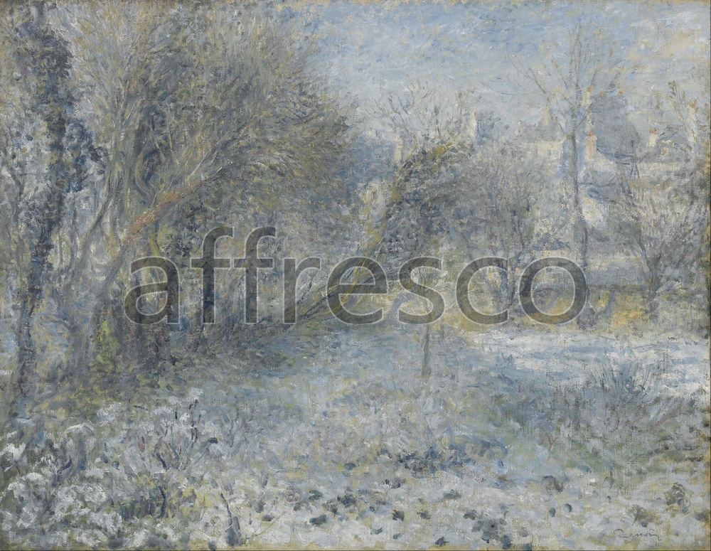 Impressionists & Post-Impressionists | Auguste Renoir Snow covered Landscape | Affresco Factory