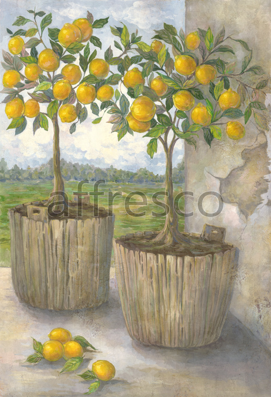 4464 | Picturesque scenery | Lemon-trees at a window | Affresco Factory
