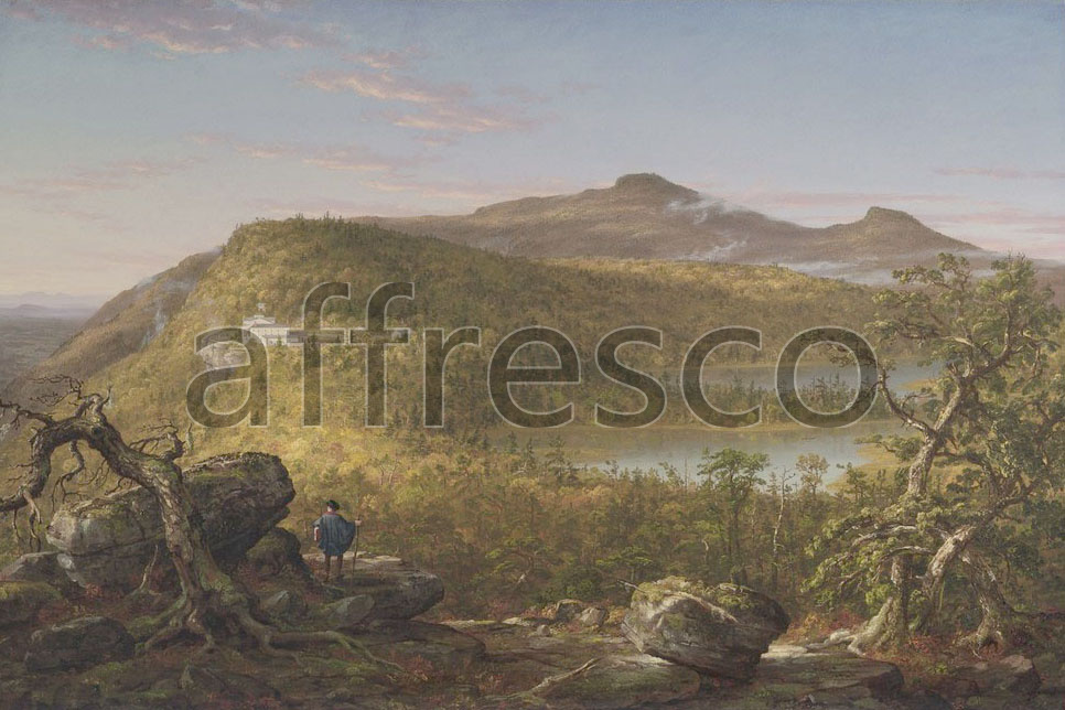 Classic landscapes | Thomas Cole A View of the Two Lakes and Mountain House Catskill Mountains Morning | Affresco Factory